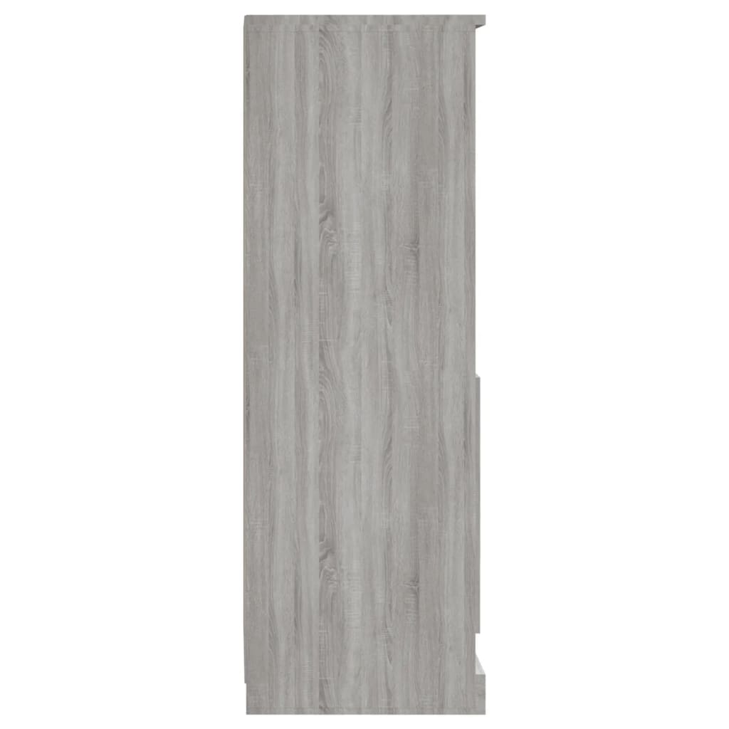 Hoge kast 36x35,5x103,5 cm bewerkt hout grijs sonoma eikenkleur is nu te koop bij PeponiXL, paradijselijk wonen!