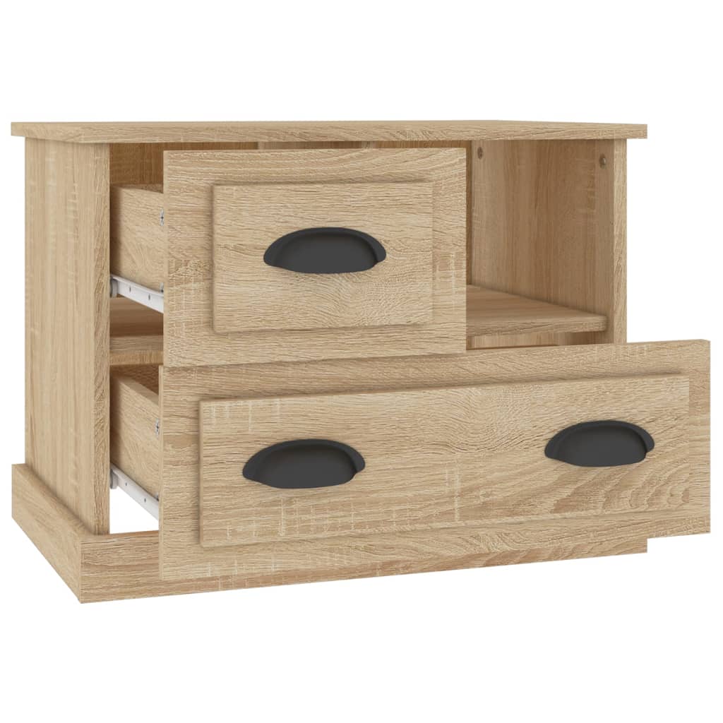 Nachtkastje 60x39x45 cm sonoma eikenkleurig is nu te koop bij PeponiXL, paradijselijk wonen!