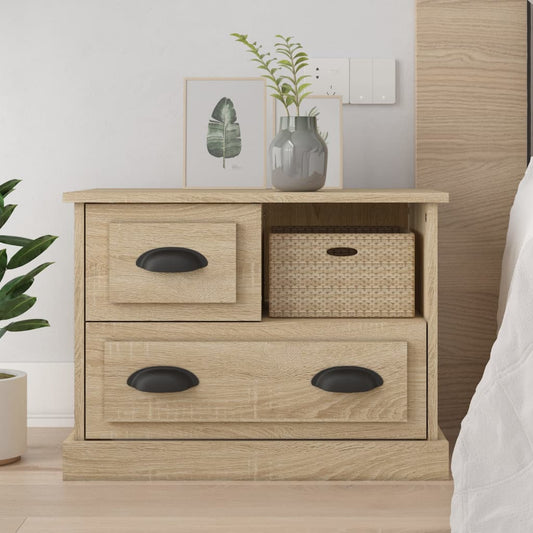 Nachtkastje 60x39x45 cm sonoma eikenkleurig is nu te koop bij PeponiXL, paradijselijk wonen!