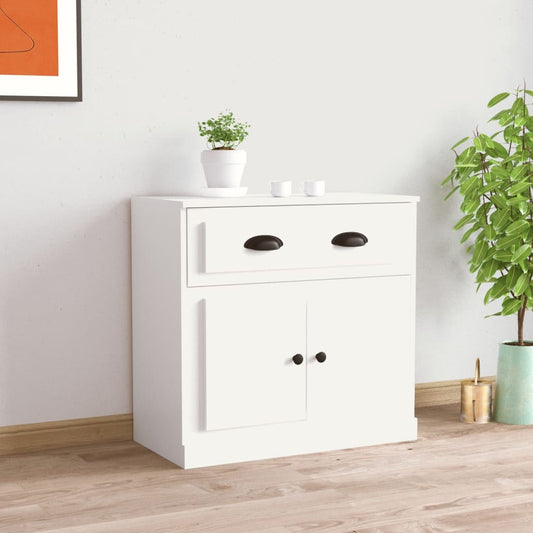 Dressoir 70x35,5x67,5 cm bewerkt hout wit is nu te koop bij PeponiXL, paradijselijk wonen!