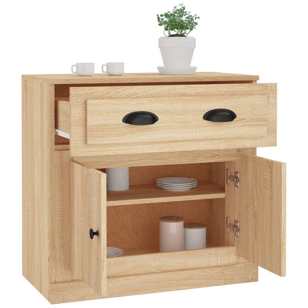 Dressoir 70x35,5x67,5 cm bewerkt hout sonoma eikenkleurig is nu te koop bij PeponiXL, paradijselijk wonen!