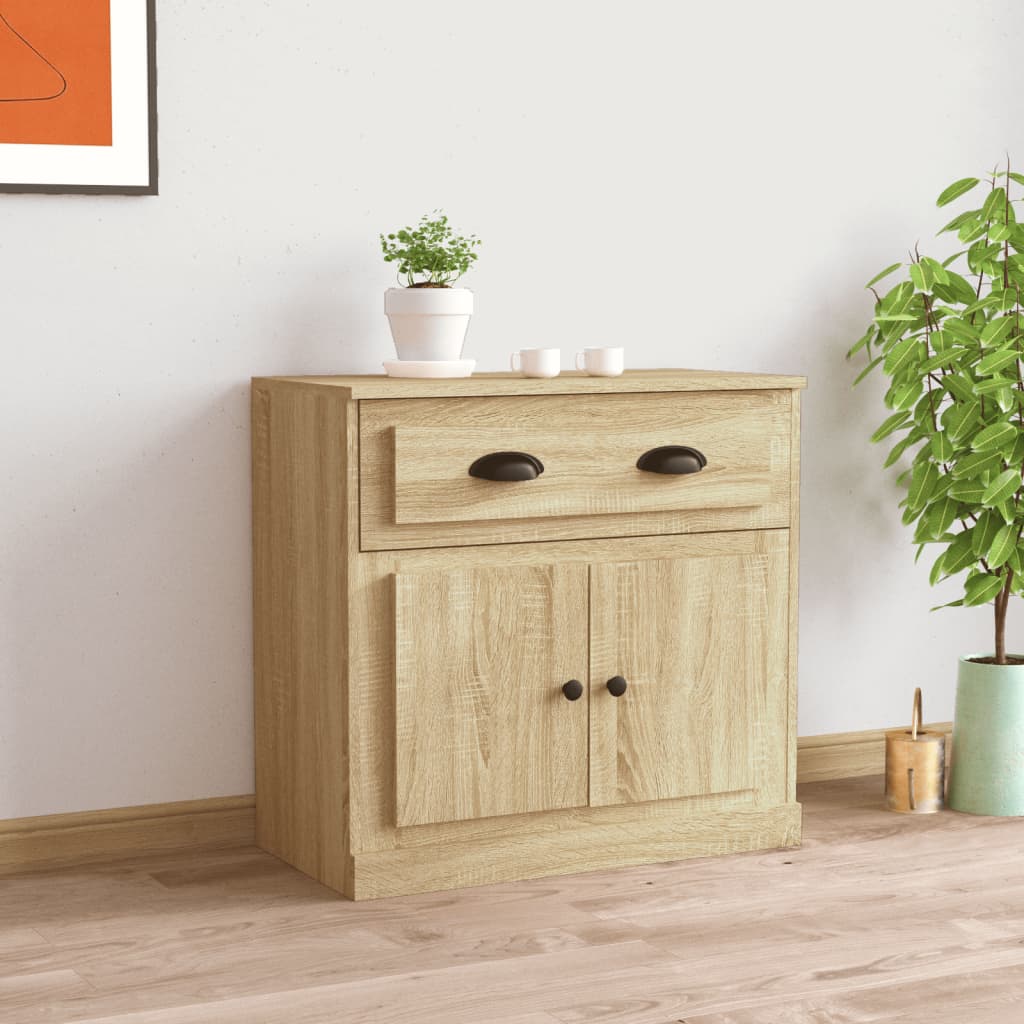 Dressoir 70x35,5x67,5 cm bewerkt hout sonoma eikenkleurig is nu te koop bij PeponiXL, paradijselijk wonen!