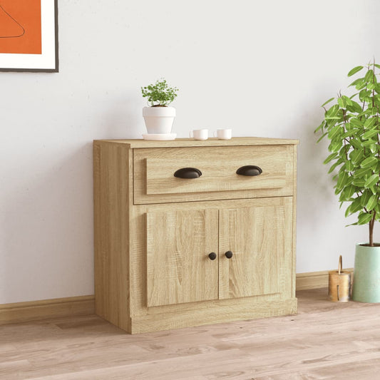Dressoir 70x35,5x67,5 cm bewerkt hout sonoma eikenkleurig is nu te koop bij PeponiXL, paradijselijk wonen!
