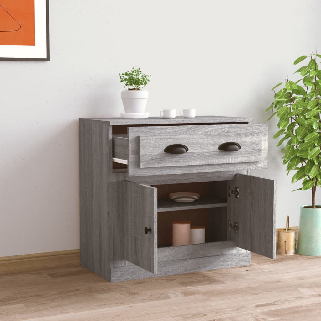 Dressoir 70x35,5x67,5 cm bewerkt hout grijs sonoma eikenkleurig is nu te koop bij PeponiXL, paradijselijk wonen!