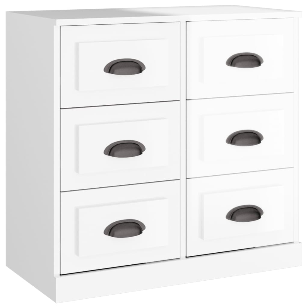Dressoir 70x35x67,5 cm bewerkt hout hoogglans wit is nu te koop bij PeponiXL, paradijselijk wonen!
