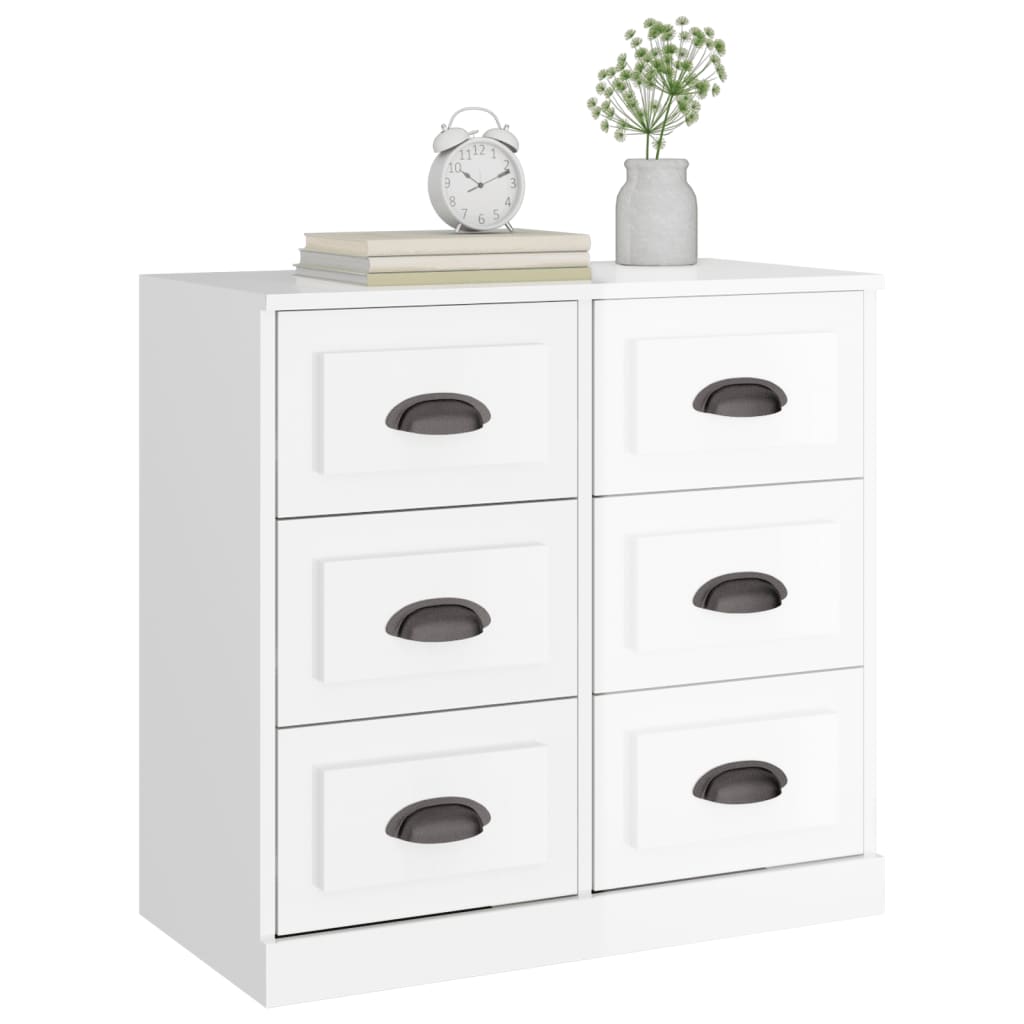 Dressoir 70x35x67,5 cm bewerkt hout hoogglans wit is nu te koop bij PeponiXL, paradijselijk wonen!