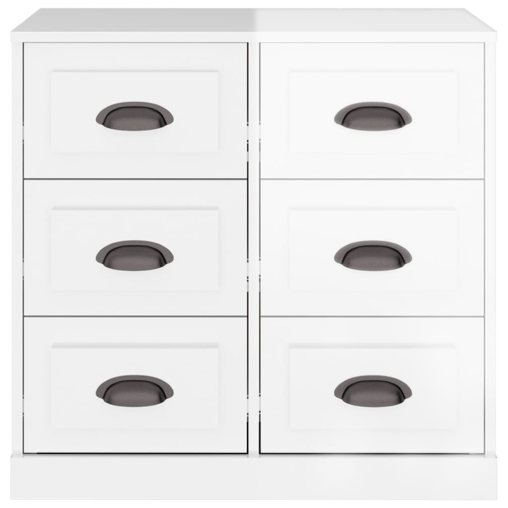Dressoir 70x35x67,5 cm bewerkt hout hoogglans wit is nu te koop bij PeponiXL, paradijselijk wonen!