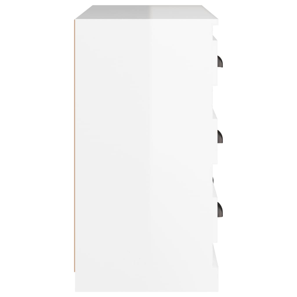 Dressoir 70x35x67,5 cm bewerkt hout hoogglans wit is nu te koop bij PeponiXL, paradijselijk wonen!