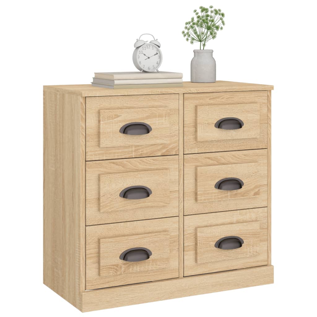 Dressoir 70x35,5x67,5 cm bewerkt hout sonoma eikenkleurig is nu te koop bij PeponiXL, paradijselijk wonen!