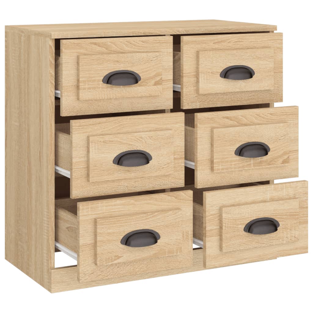 Dressoir 70x35,5x67,5 cm bewerkt hout sonoma eikenkleurig is nu te koop bij PeponiXL, paradijselijk wonen!