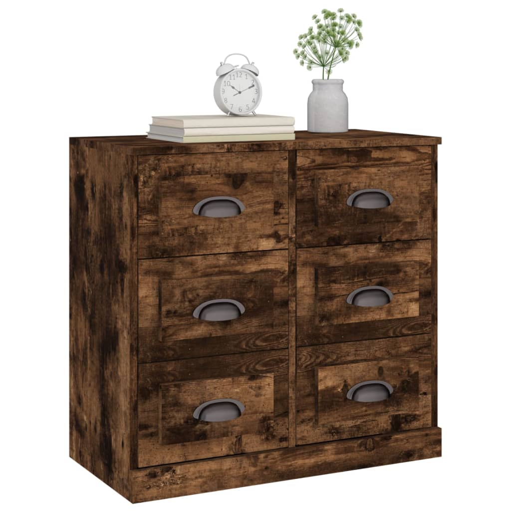 Dressoir 70x35,5x67,5 cm bewerkt hout gerookt eikenkleurig is nu te koop bij PeponiXL, paradijselijk wonen!