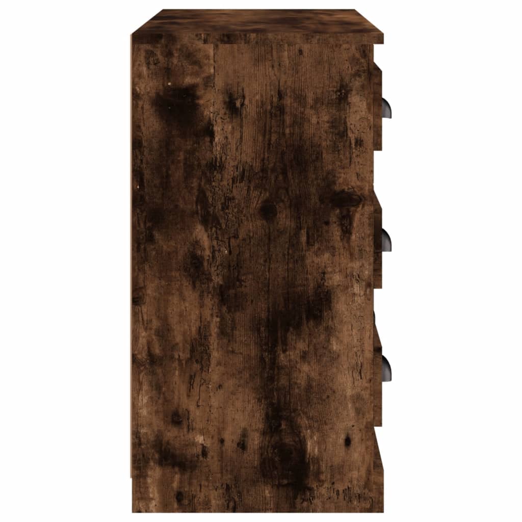 Dressoir 70x35,5x67,5 cm bewerkt hout gerookt eikenkleurig is nu te koop bij PeponiXL, paradijselijk wonen!
