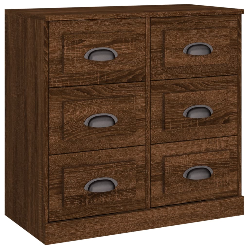 Dressoir 70x35,5x67,5 cm bewerkt hout bruin eikenkleur is nu te koop bij PeponiXL, paradijselijk wonen!