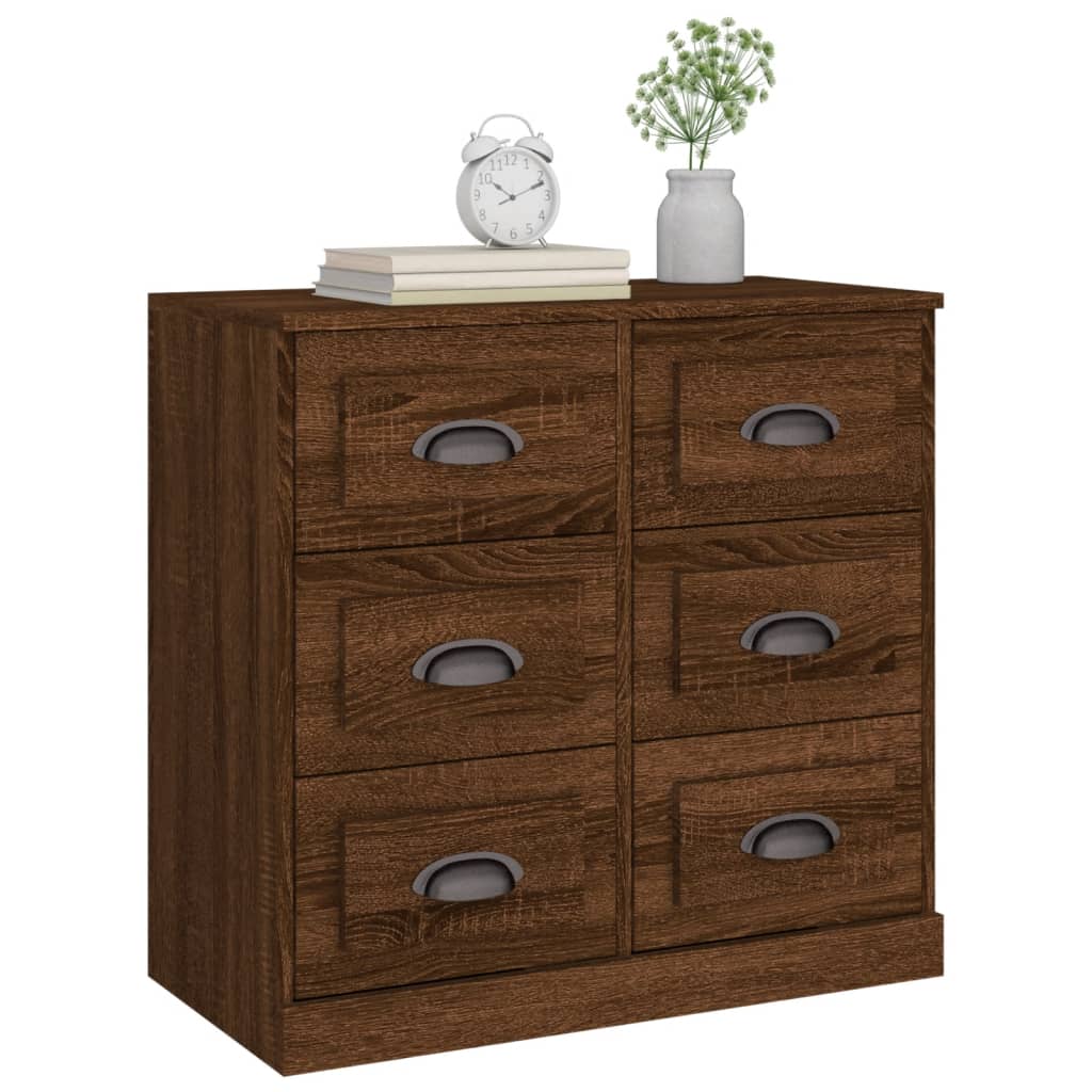 Dressoir 70x35,5x67,5 cm bewerkt hout bruin eikenkleur is nu te koop bij PeponiXL, paradijselijk wonen!