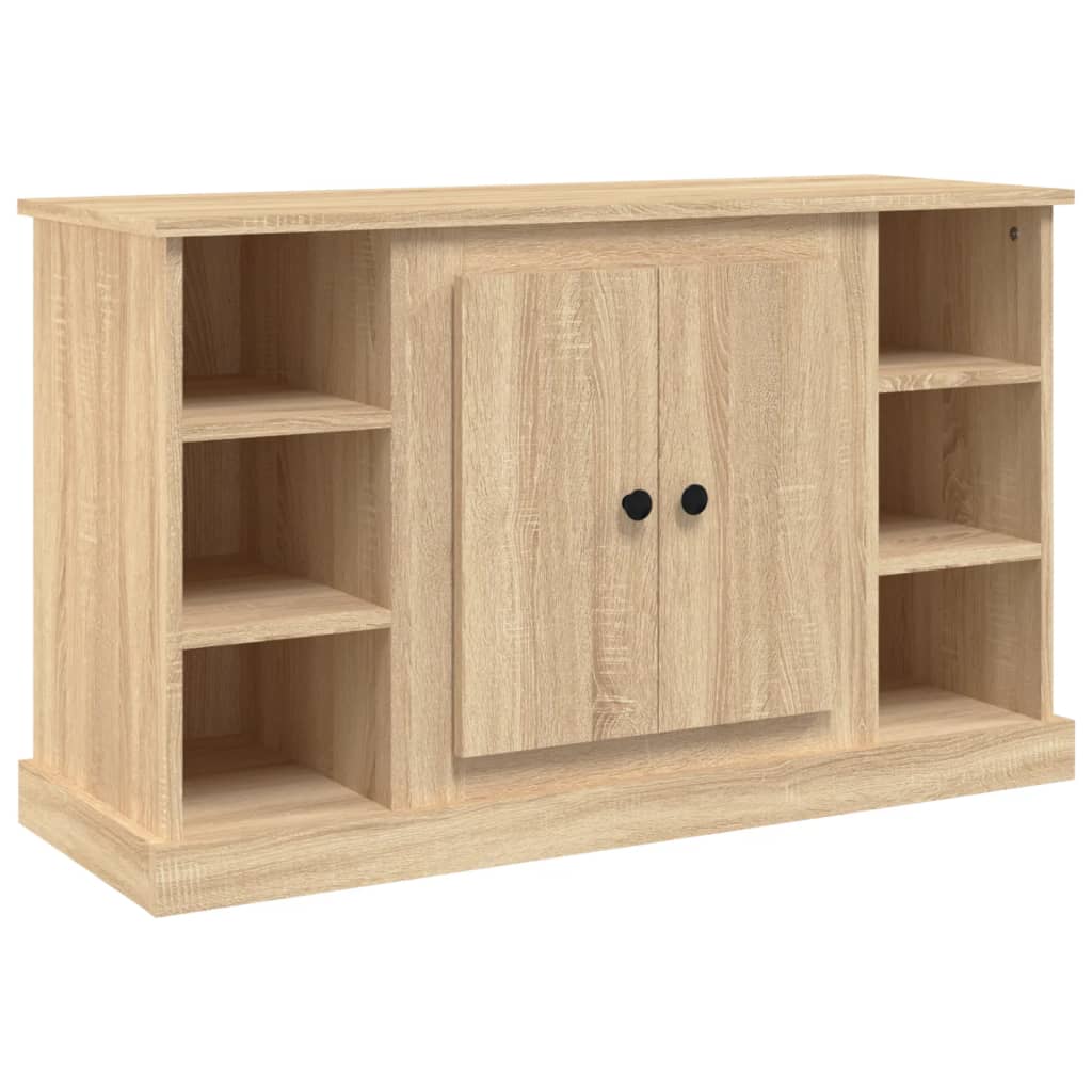 Dressoir 100x35,5x60 cm bewerkt hout sonoma eikenkleurig is nu te koop bij PeponiXL, paradijselijk wonen!