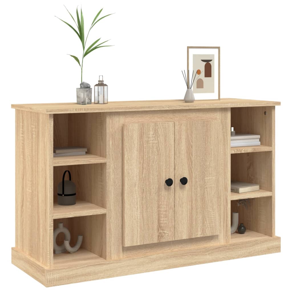 Dressoir 100x35,5x60 cm bewerkt hout sonoma eikenkleurig is nu te koop bij PeponiXL, paradijselijk wonen!