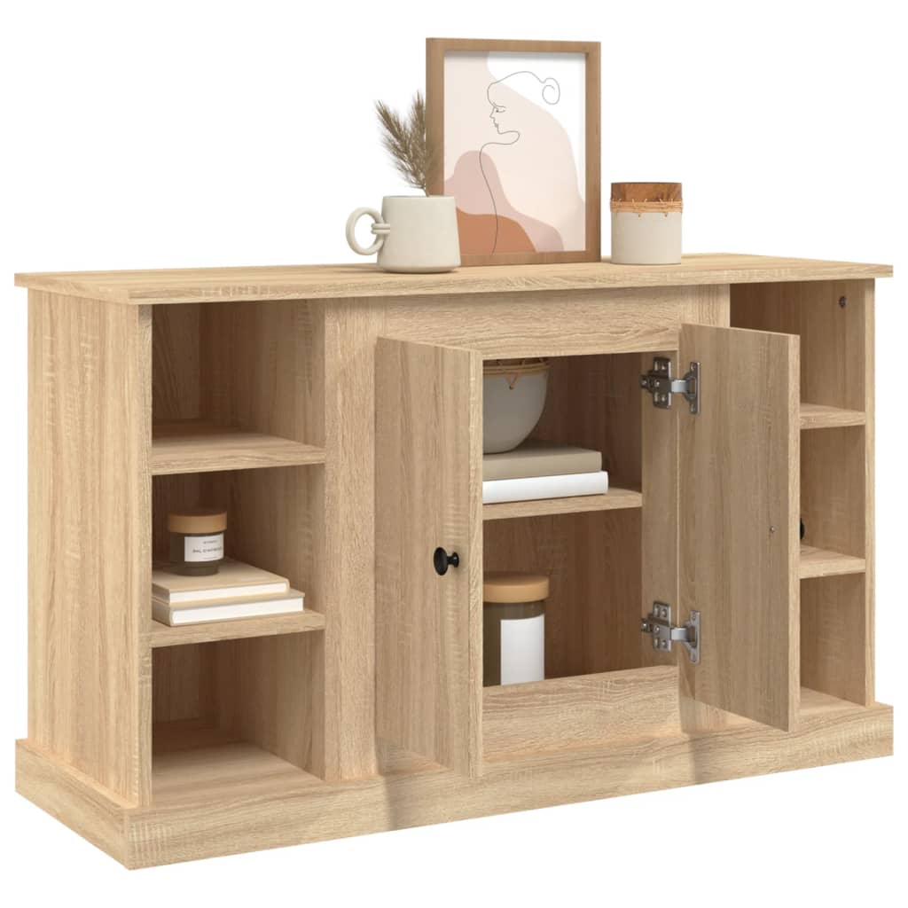 Dressoir 100x35,5x60 cm bewerkt hout sonoma eikenkleurig is nu te koop bij PeponiXL, paradijselijk wonen!