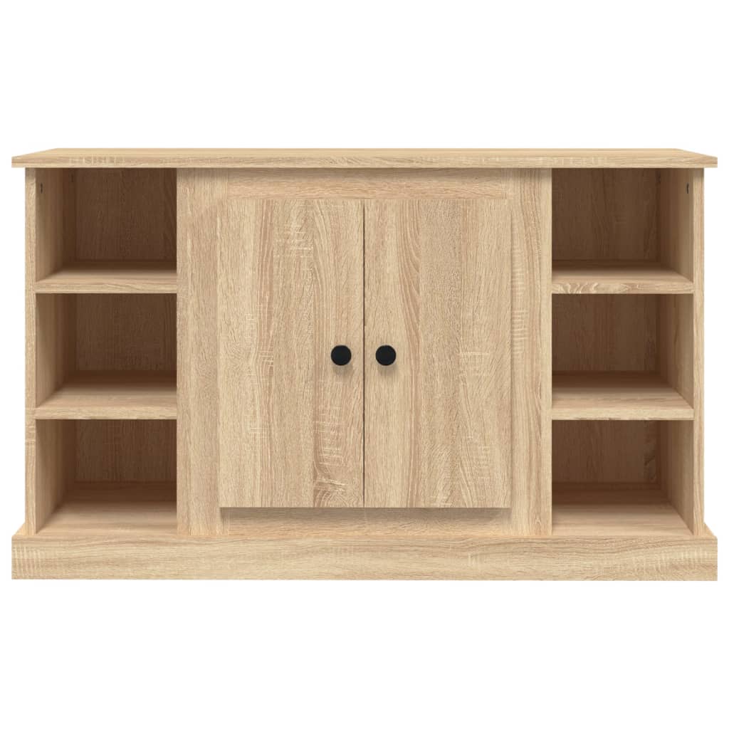 Dressoir 100x35,5x60 cm bewerkt hout sonoma eikenkleurig is nu te koop bij PeponiXL, paradijselijk wonen!