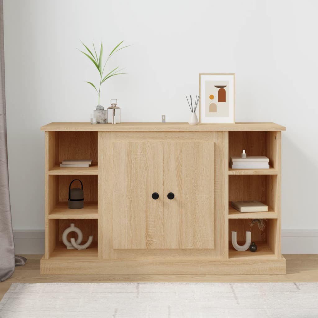 Dressoir 100x35,5x60 cm bewerkt hout sonoma eikenkleurig is nu te koop bij PeponiXL, paradijselijk wonen!