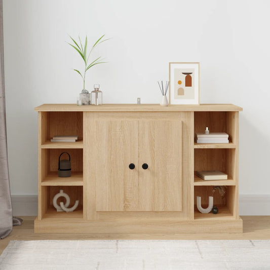 Dressoir 100x35,5x60 cm bewerkt hout sonoma eikenkleurig is nu te koop bij PeponiXL, paradijselijk wonen!