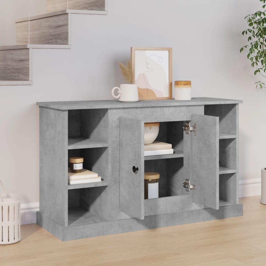 Dressoir 100x35,5x60 cm bewerkt hout betongrijs is nu te koop bij PeponiXL, paradijselijk wonen!