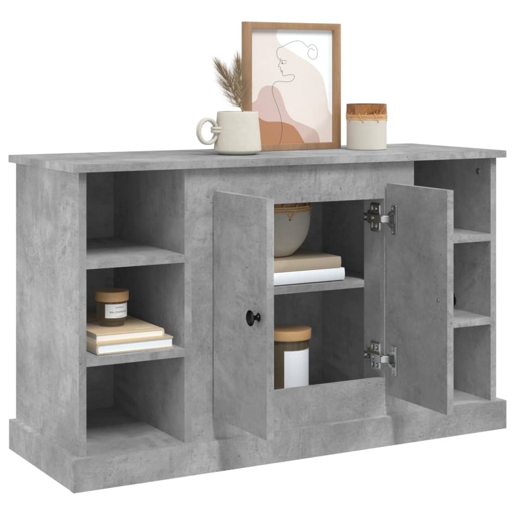 Dressoir 100x35,5x60 cm bewerkt hout betongrijs is nu te koop bij PeponiXL, paradijselijk wonen!