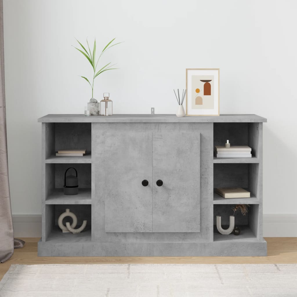 Dressoir 100x35,5x60 cm bewerkt hout betongrijs is nu te koop bij PeponiXL, paradijselijk wonen!