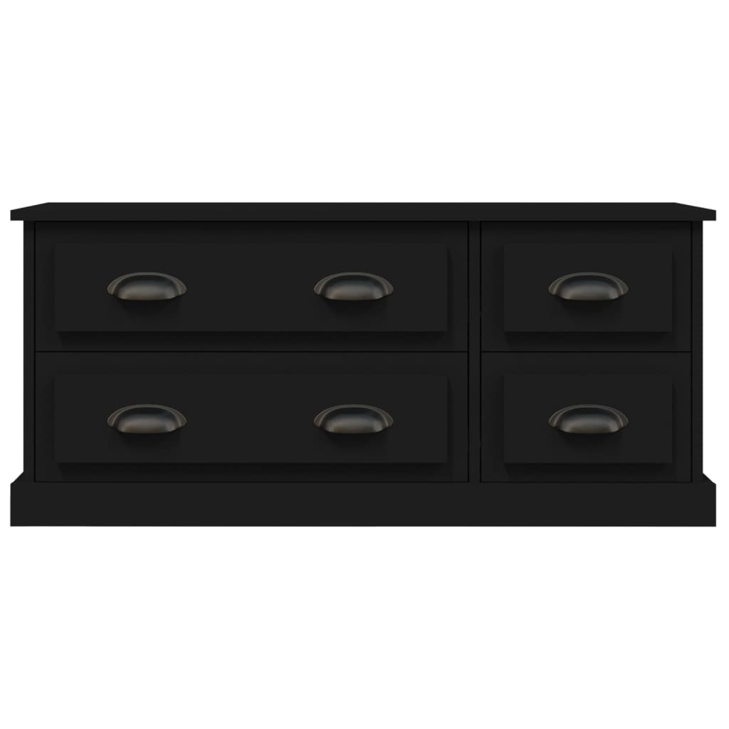 Tv-meubel 100x35,5x45 cm bewerkt hout zwart is nu te koop bij PeponiXL, paradijselijk wonen!