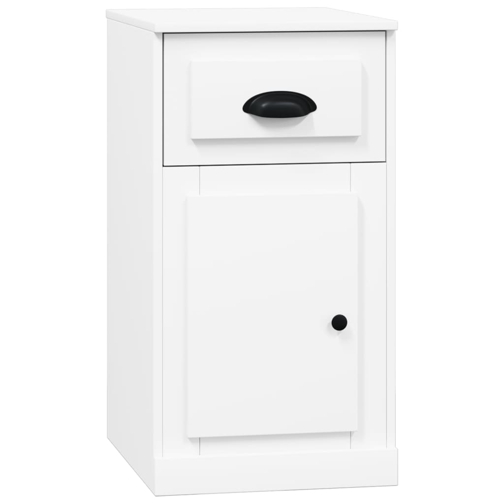 Bijzetkast met lade 40x50x75 cm bewerkt hout wit is nu te koop bij PeponiXL, paradijselijk wonen!