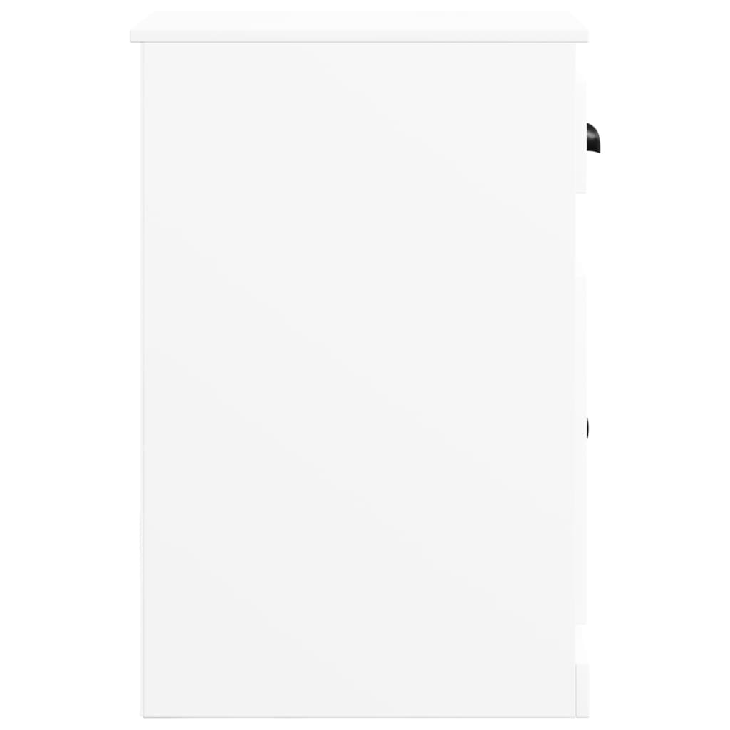 Bijzetkast met lade 40x50x75 cm bewerkt hout wit is nu te koop bij PeponiXL, paradijselijk wonen!