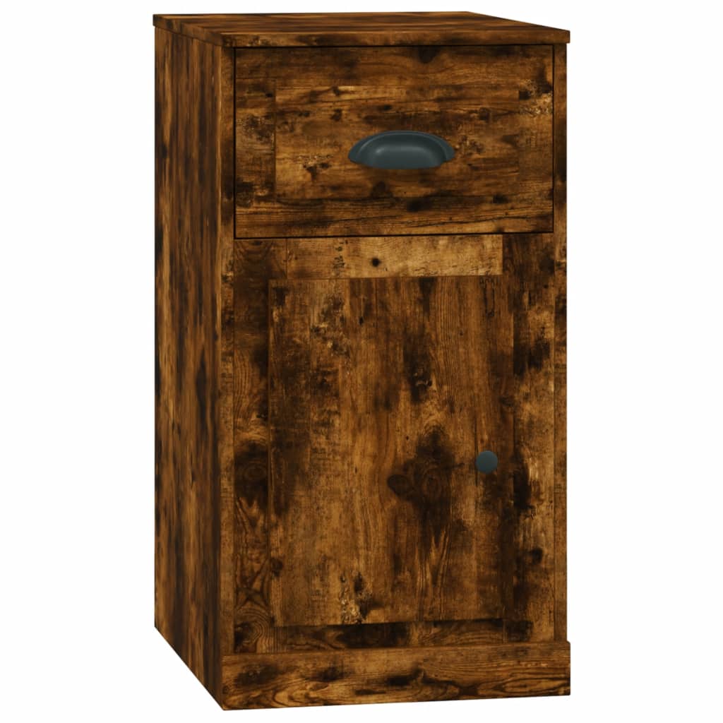 Bijzetkast met lade 40x50x75 cm bewerkt hout gerookt eikenkleur is nu te koop bij PeponiXL, paradijselijk wonen!