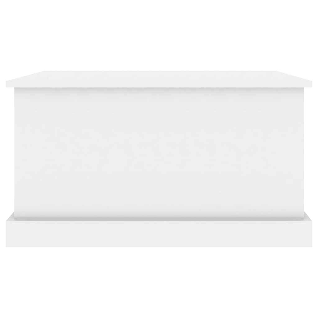 Opbergbox 70x40x38 cm bewerkt hout hoogglans wit
