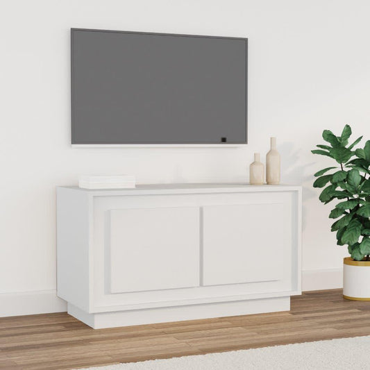 Tv-meubel 80x35x45 cm bewerkt hout wit is nu te koop bij PeponiXL, paradijselijk wonen!