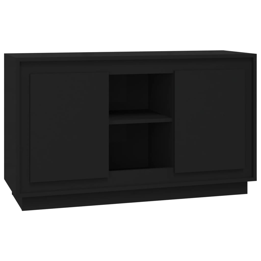 Dressoir 102x35x60 cm bewerkt hout zwart is nu te koop bij PeponiXL, paradijselijk wonen!