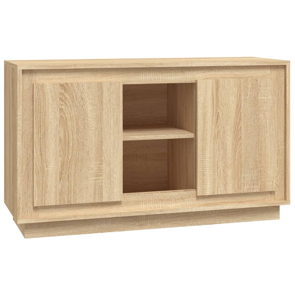 Dressoir 102x35x60 cm bewerkt hout sonoma eikenkleurig is nu te koop bij PeponiXL, paradijselijk wonen!