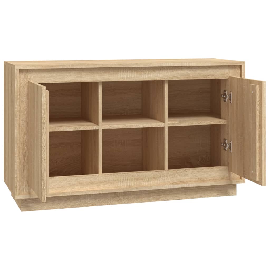Dressoir 102x35x60 cm bewerkt hout sonoma eikenkleurig is nu te koop bij PeponiXL, paradijselijk wonen!