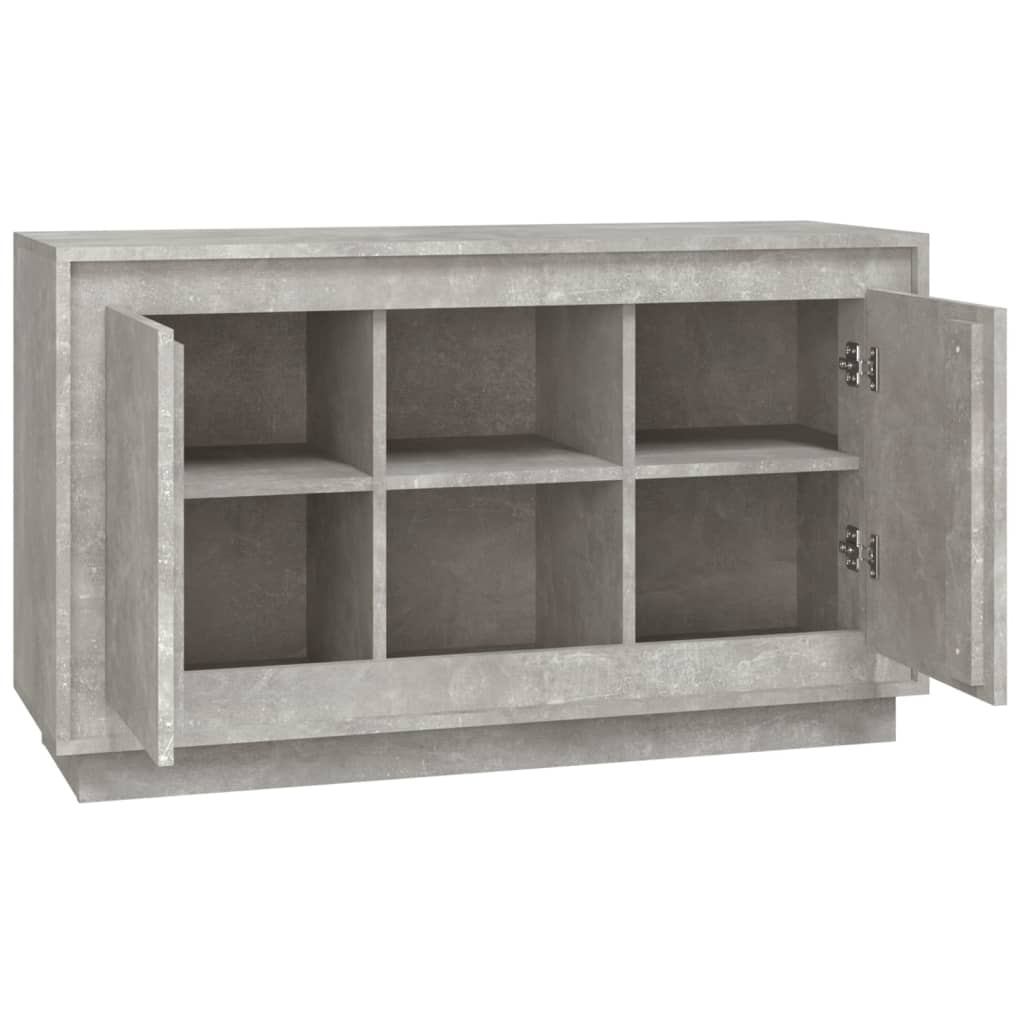 Dressoir 102x35x60 cm bewerkt hout betongrijs is nu te koop bij PeponiXL, paradijselijk wonen!