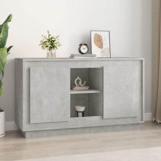 Dressoir 102x35x60 cm bewerkt hout betongrijs is nu te koop bij PeponiXL, paradijselijk wonen!