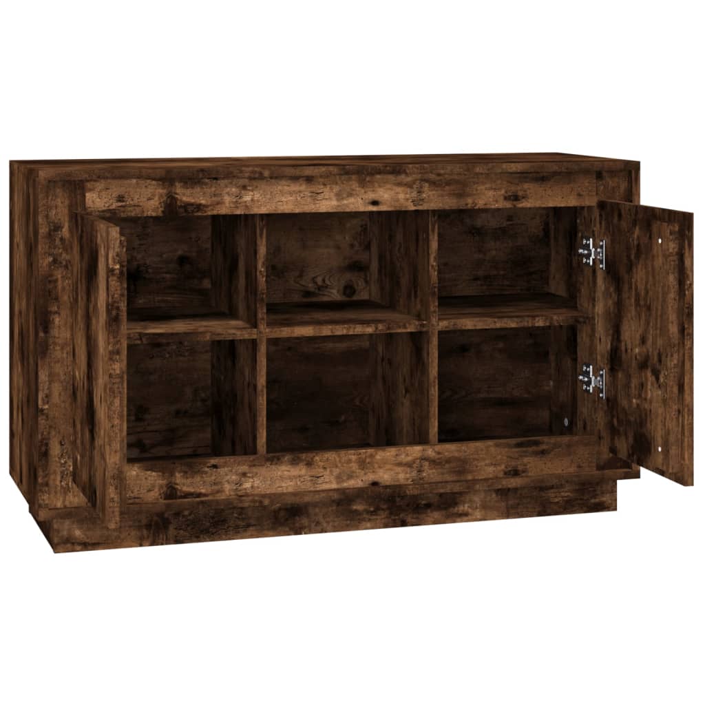 Dressoir 102x35x60 cm bewerkt hout gerookt eikenkleurig is nu te koop bij PeponiXL, paradijselijk wonen!
