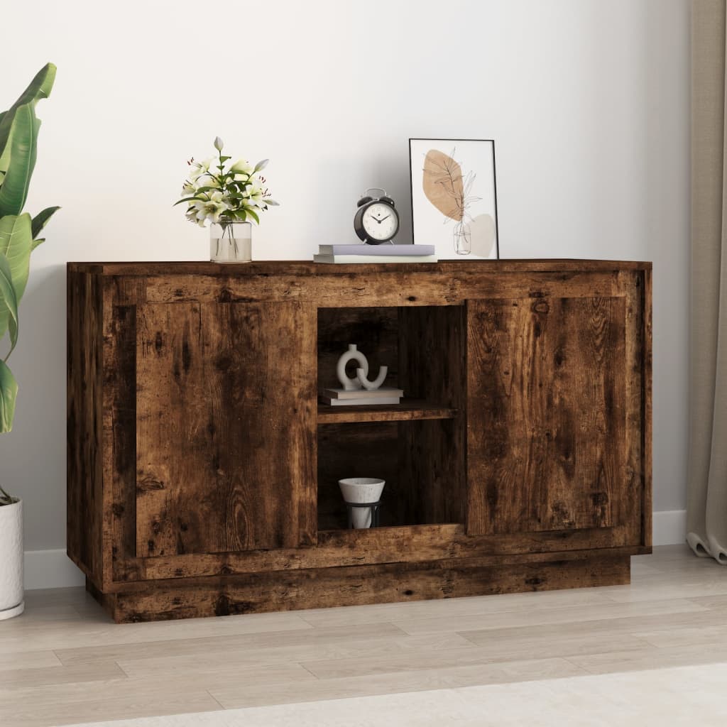 Dressoir 102x35x60 cm bewerkt hout gerookt eikenkleurig is nu te koop bij PeponiXL, paradijselijk wonen!