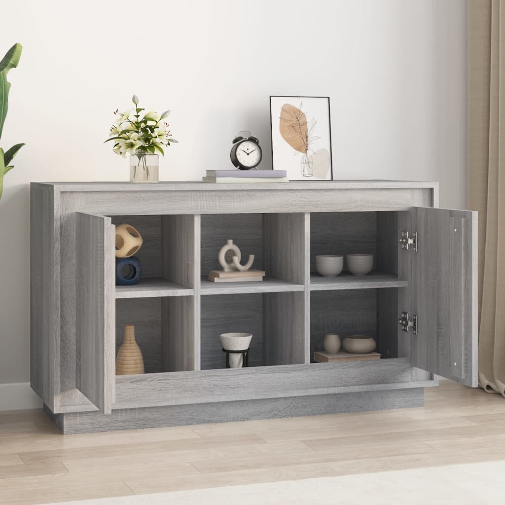 Dressoir 102x35x60 cm bewerkt hout grijs sonoma eikenkleurig is nu te koop bij PeponiXL, paradijselijk wonen!