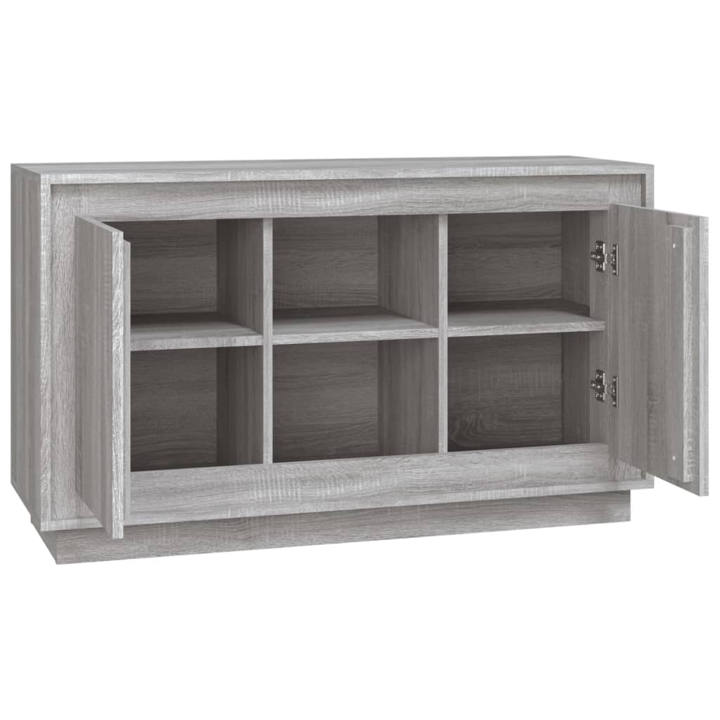 Dressoir 102x35x60 cm bewerkt hout grijs sonoma eikenkleurig is nu te koop bij PeponiXL, paradijselijk wonen!