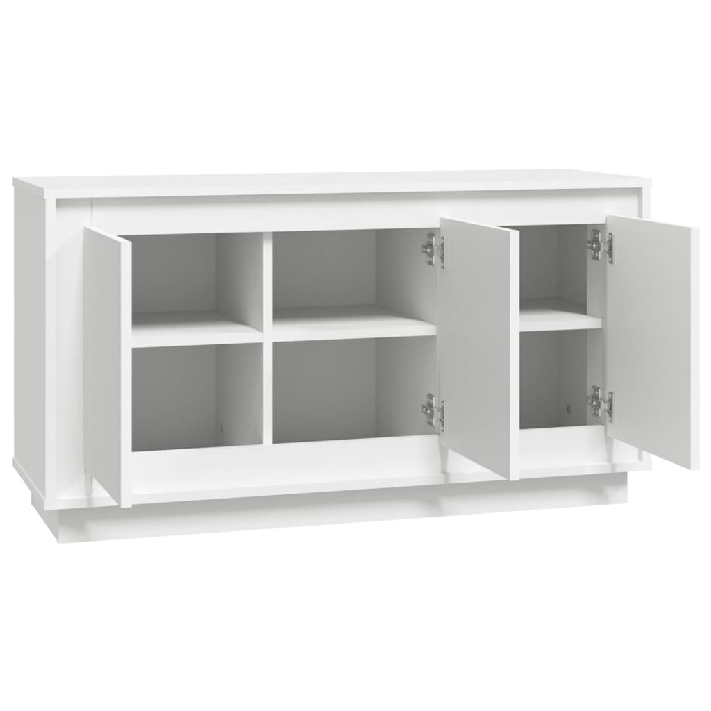Dressoir 102x35x55 cm bewerkt hout wit is nu te koop bij PeponiXL, paradijselijk wonen!