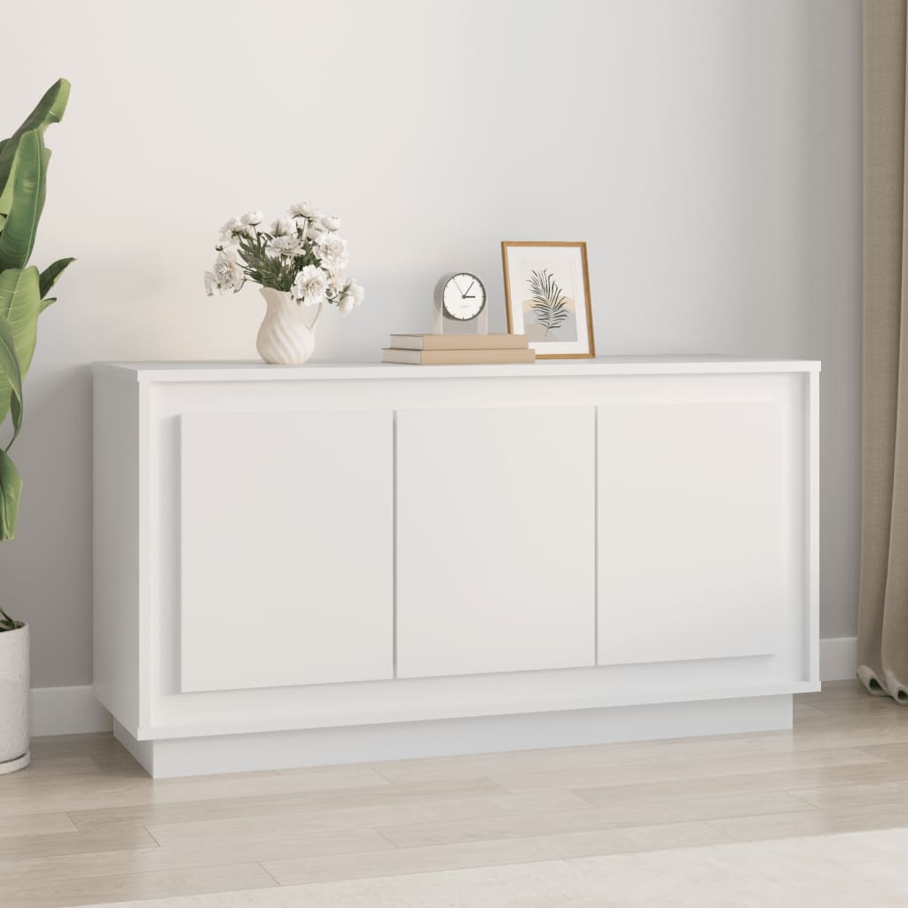Dressoir 102x35x55 cm bewerkt hout wit is nu te koop bij PeponiXL, paradijselijk wonen!