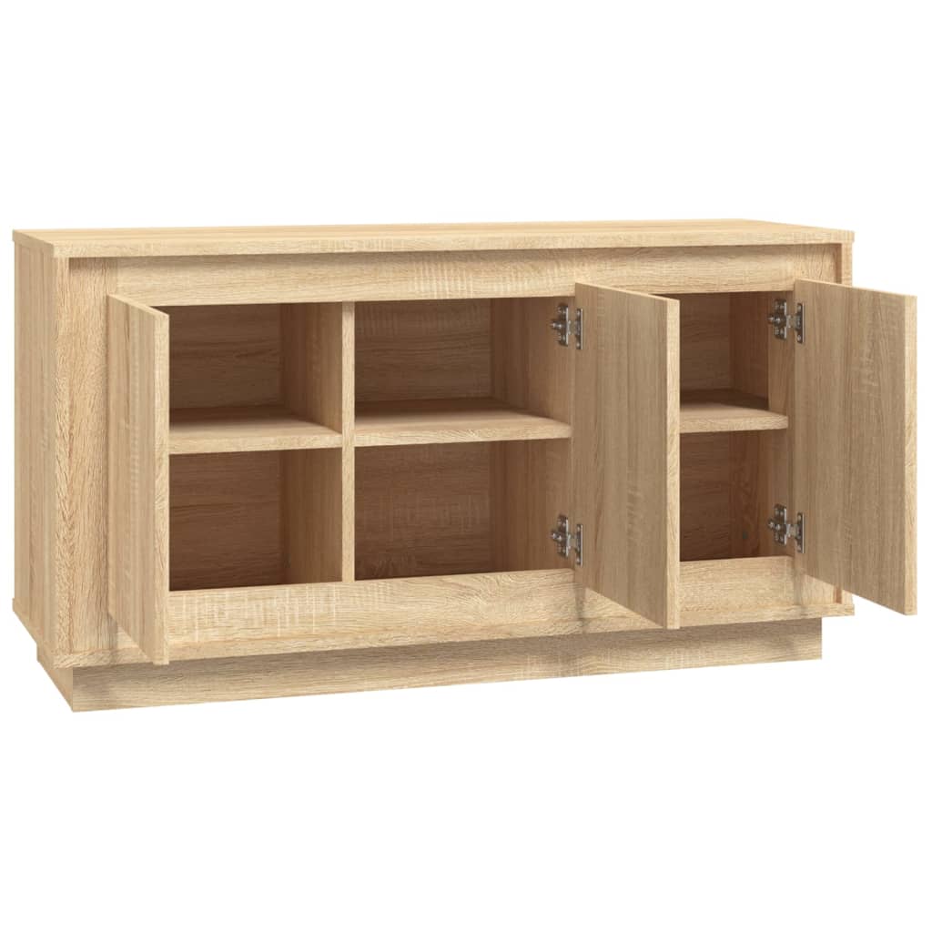 Dressoir 102x35x55 cm bewerkt hout sonoma eikenkleurig is nu te koop bij PeponiXL, paradijselijk wonen!