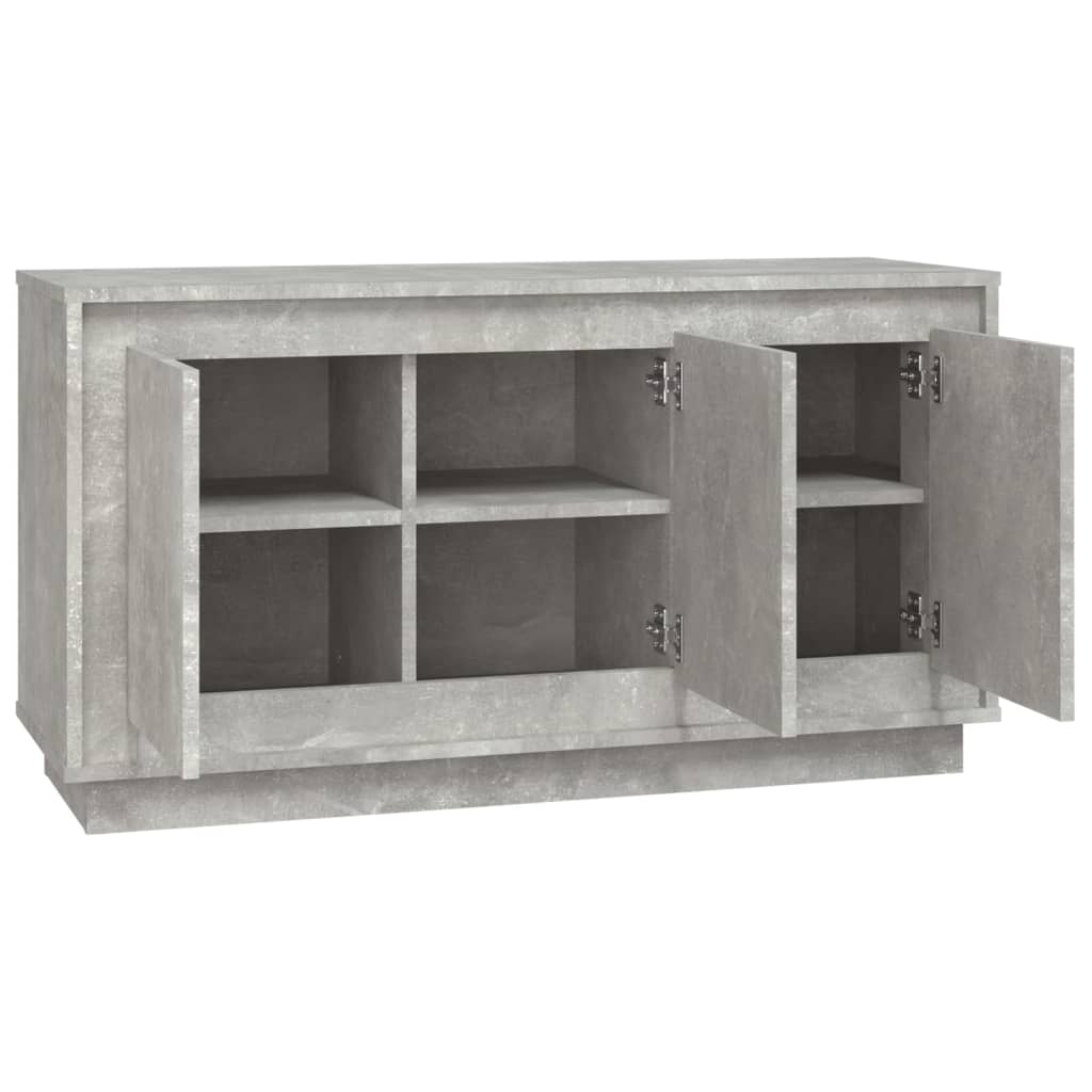 Dressoir 102x35x55 cm bewerkt hout betongrijs is nu te koop bij PeponiXL, paradijselijk wonen!