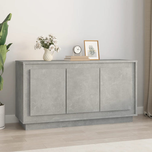 Dressoir 102x35x55 cm bewerkt hout betongrijs is nu te koop bij PeponiXL, paradijselijk wonen!