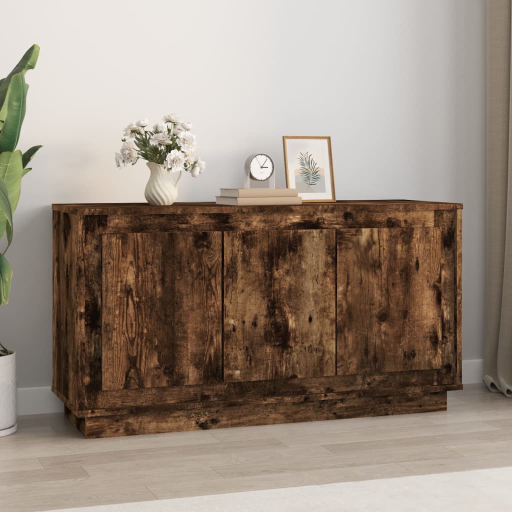 Dressoir 102x35x55 cm bewerkt hout gerookt eikenkleurig is nu te koop bij PeponiXL, paradijselijk wonen!