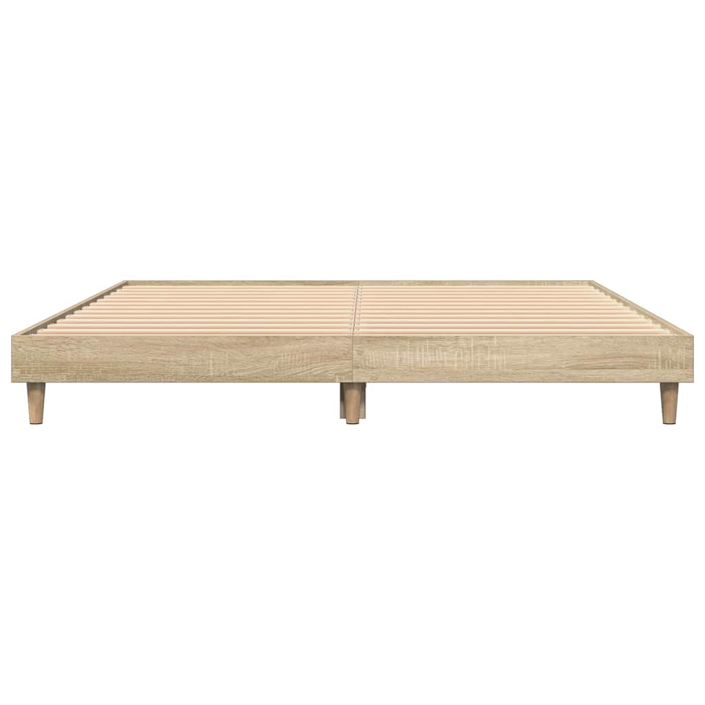 Bedframe zonder matras hout sonoma eikenkleurig 140x200 cm is nu te koop bij PeponiXL, paradijselijk wonen!