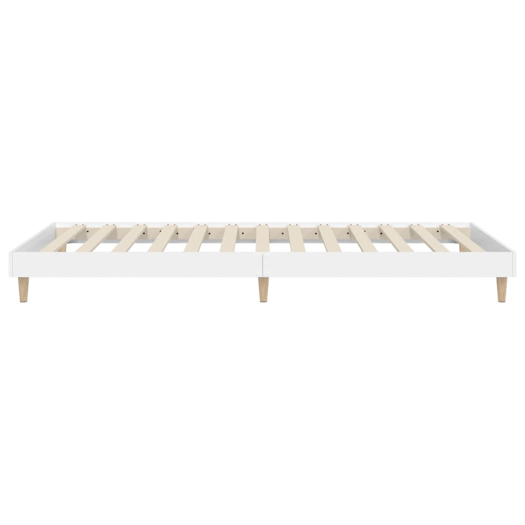 Bedframe bewerkt hout wit 75x190 cm is nu te koop bij PeponiXL, paradijselijk wonen!